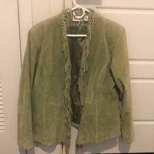 Suede green jacket